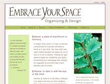 Tablet Screenshot of embraceyourspace.com